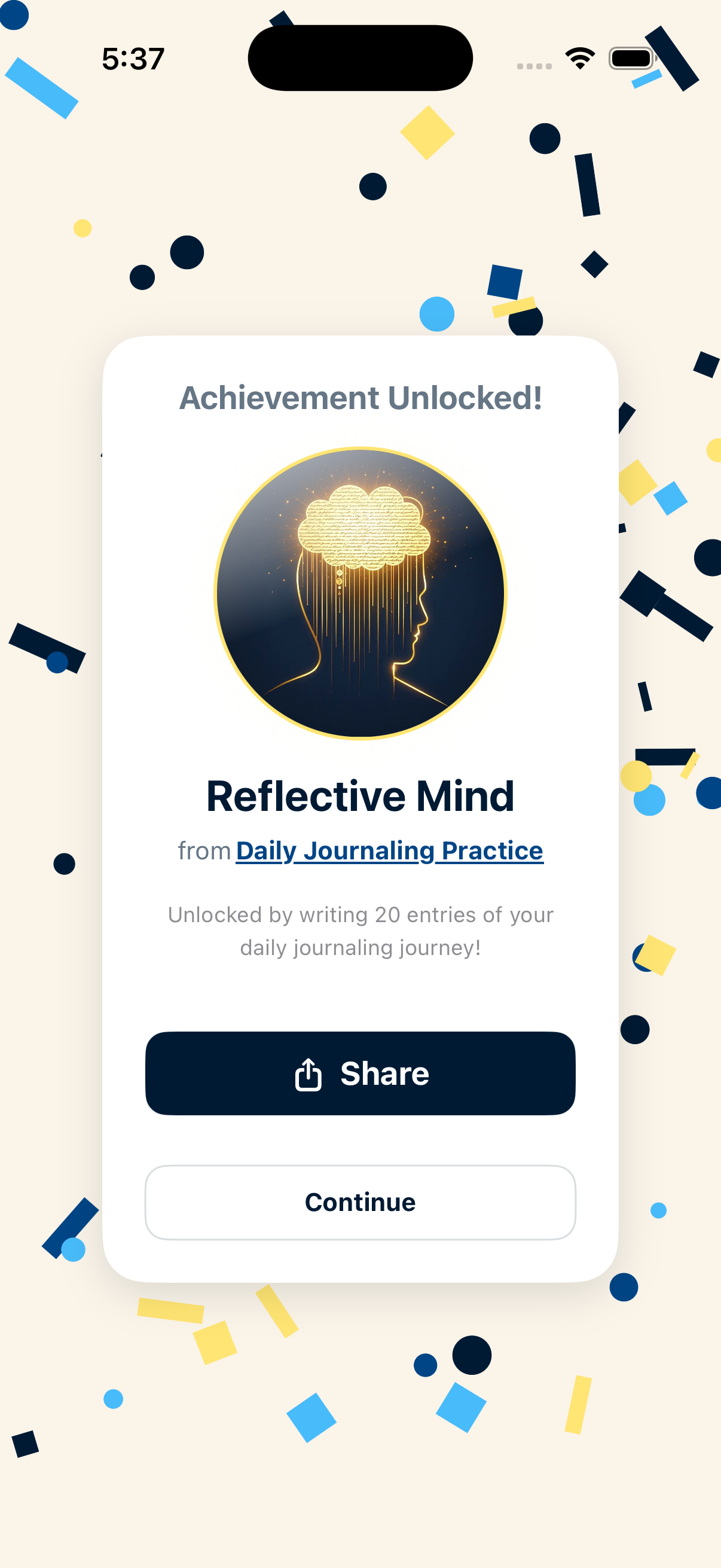 Badge Earned Screenshot