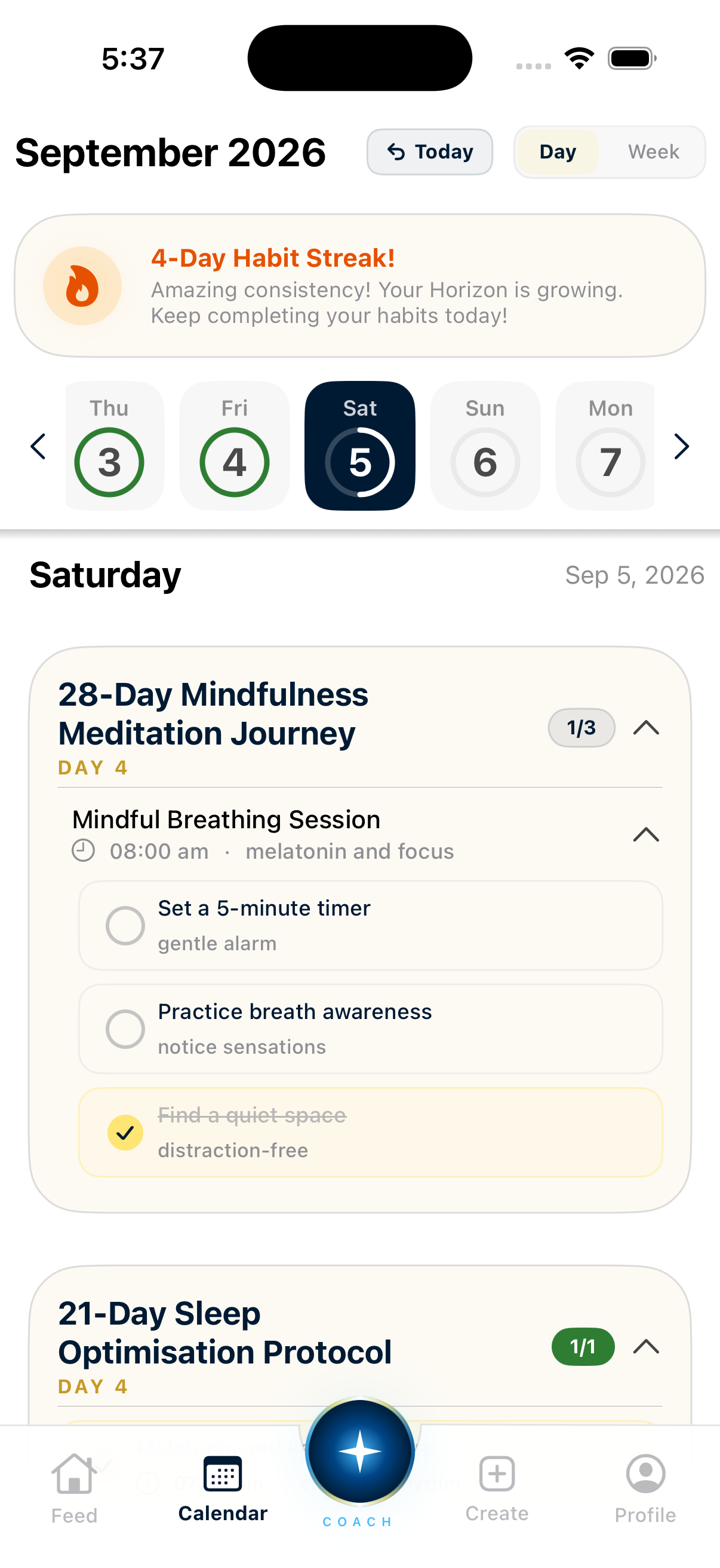 Calendar Screenshot
